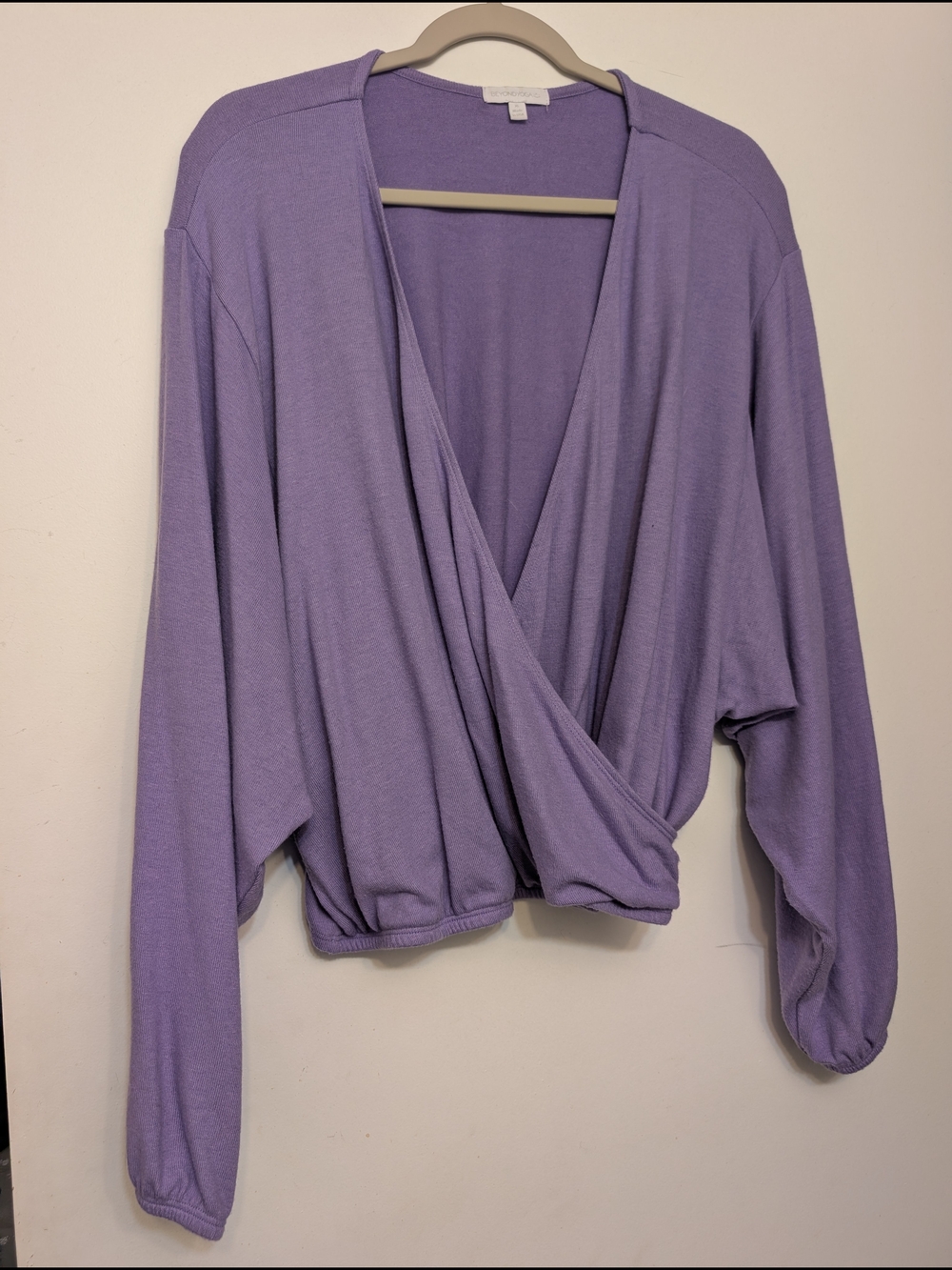 Beyond Yoga Lavender Wrap-Front Pullover